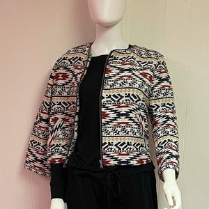 Crop ethnical pattern blazer